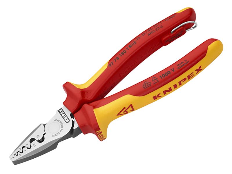 KPX9778180T - 97 78 180 T VDE Crimping Pliers with Tether Point 180mm