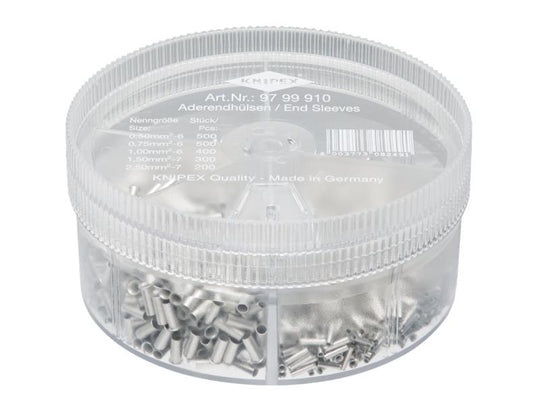 KPX9799910 - 97 99 910 Non-Insulated Wire Ferrules Assortment Box, 1,900 Piece