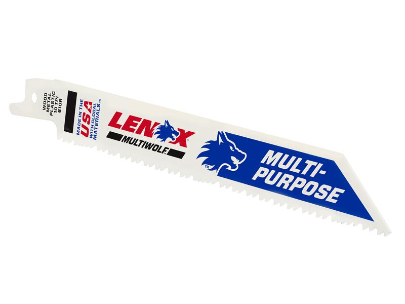 LEN20493B610 - MultiWolf Wave Edge Reciprocating Saw Blade 152 x 19 x 0.9mm 10 TPI (Pack 25)