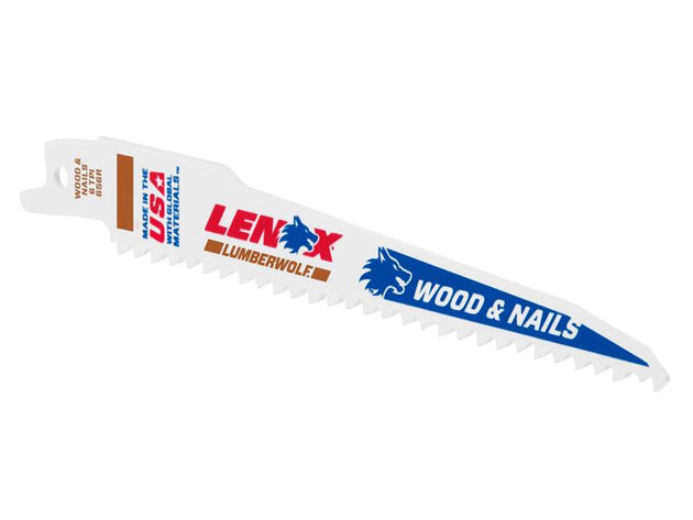 LEN20530B656 - LumberWolf Reciprocating Saw Blade 152 x 19 x 1.3mm 6 TPI (25 Pack)