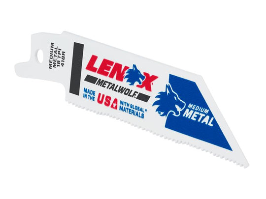 LEN20552418R - MetalWolf Wave Edge Reciprocating Saw Blade 102 x 19 x 0.9mm 18 TPI (Pack 5)