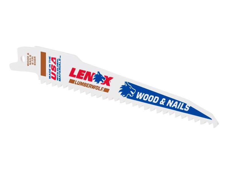 LEN20572656R - LumberWolf Reciprocating Saw Blade 152 x 19 x 1.3mm 6 TPI (Pack 5)