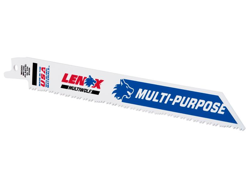 LEN20580810R - MultiWolf Wave Edge Reciprocating Saw Blade 203 x 19 x 1.3mm 10 TPI (Pack 5)