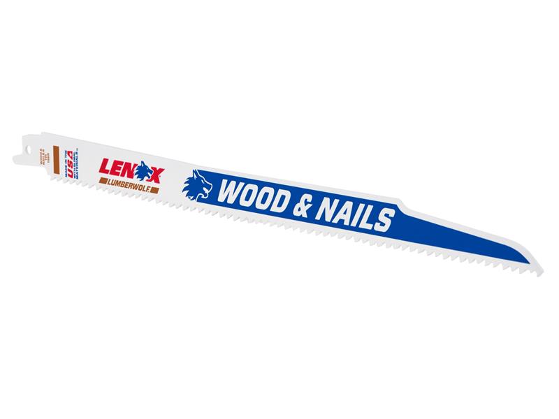 LEN20585156R - LumberWolf Reciprocating Saw Blade 305 x 19 x 1.3mm 6 TPI (Pack 5)