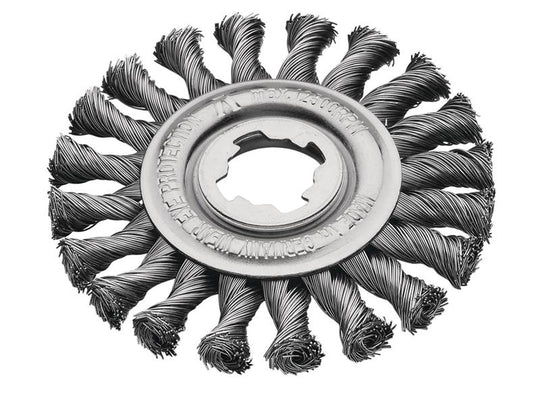 LES47221X - X-Lock Steel Knot Wheel Brush 115mm Non Spark
