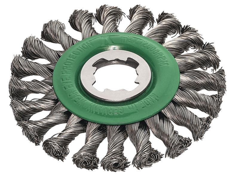 LES47281X - X-Lock Stainless Steel Knot Wheel Brush 115mm Non Spark