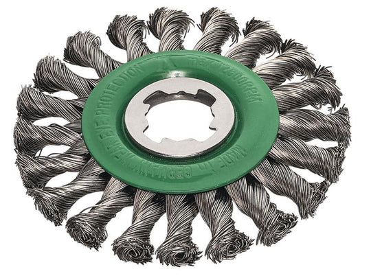 LES47281X - X-Lock Stainless Steel Knot Wheel Brush 115mm Non Spark