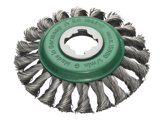 LES47285X - X-Lock Stainless Steel Knot Bevel Brush 115mm Non Spark