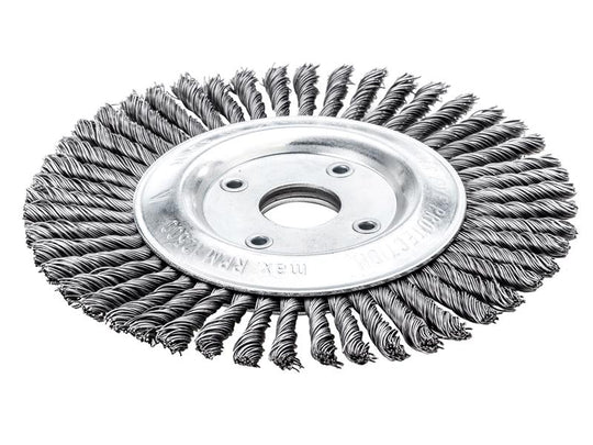 LES47320140 - Pipeline Brush 40 Knots 125 x 22.2mm Bore Steel Wire