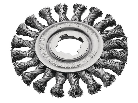 LES47321X - X-Lock Steel Knot Wheel Brush 125mm Non Spark