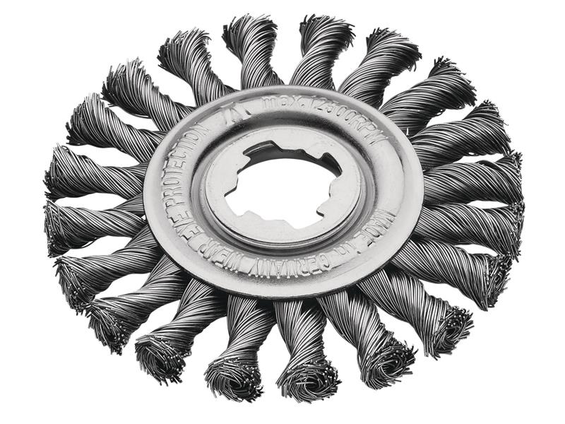 LES47321X - X-Lock Steel Knot Wheel Brush 125mm Non Spark