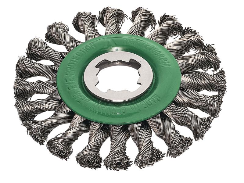LES47381X - X-Lock Stainless Steel Knot Wheel Brush 125mm Non Spark