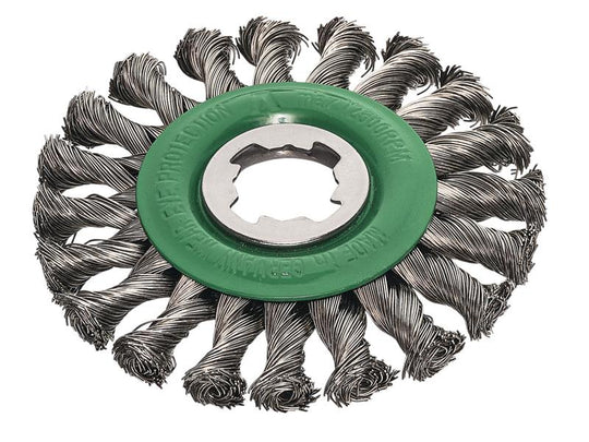 LES47381X - X-Lock Stainless Steel Knot Wheel Brush 125mm Non Spark