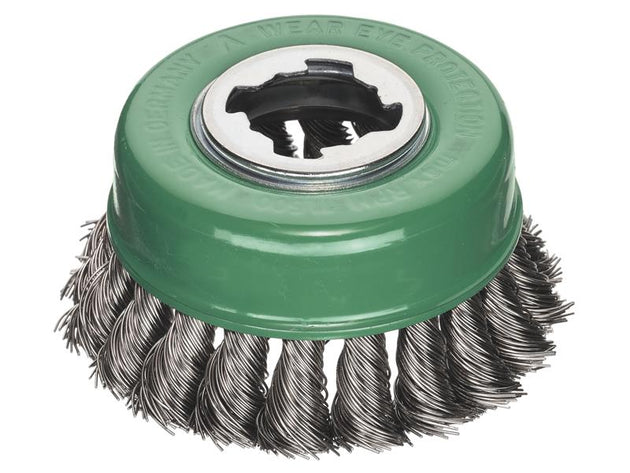 LES48381X - X-Lock Stainless Steel Knot Cup Brush 85mm Non Spark