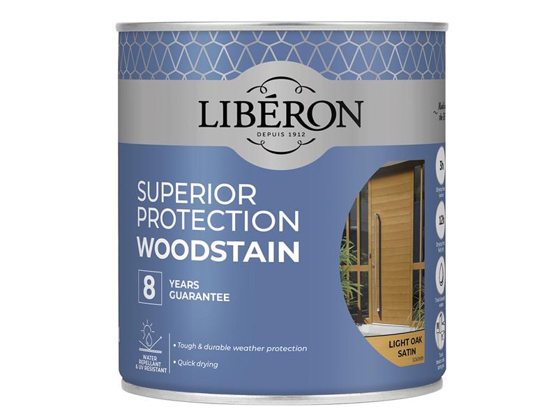 LIB126144 - Superior Protection 8 Year Woodstain Light Oak Satin 750ml