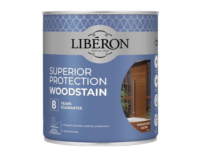 LIB126147 - Superior Protection 8 Year Woodstain Mahogany Satin 750ml