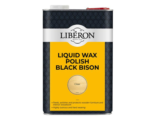 LIBBBLWCL5LN - Liquid Wax Polish Black Bison Clear 5 litre