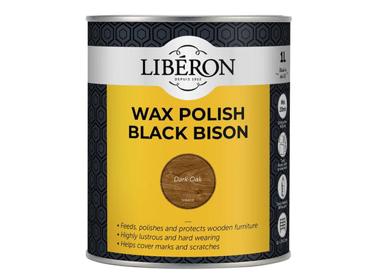 LIBBBPWDO1N - Black Bison Wax Paste Dark Oak 1kg