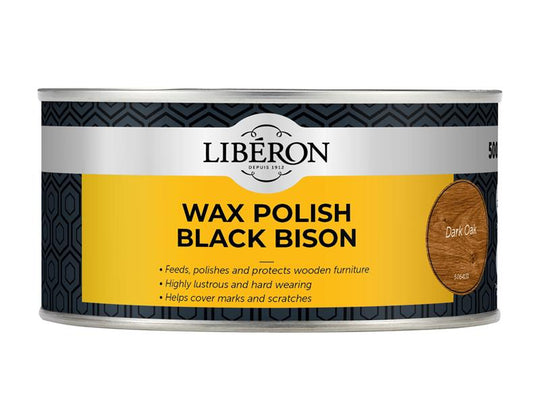LIBBBPWDO500 - Bison Paste Wax Dark Oak 500ml