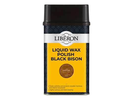 LIBBLWDO500N - Liquid Wax Polish Black Bison Dark Oak 500ml