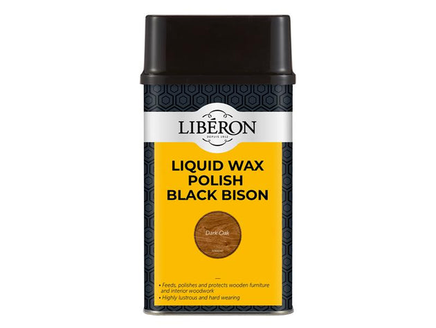 LIBBLWDO500N - Liquid Wax Polish Black Bison Dark Oak 500ml