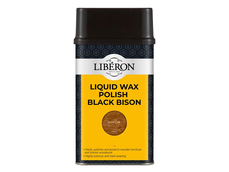 LIBBLWDO500N - Liquid Wax Polish Black Bison Dark Oak 500ml
