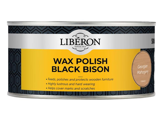 LIBBPWGM500N - Black Bison Wax Paste Georgian Mahogany 500ml