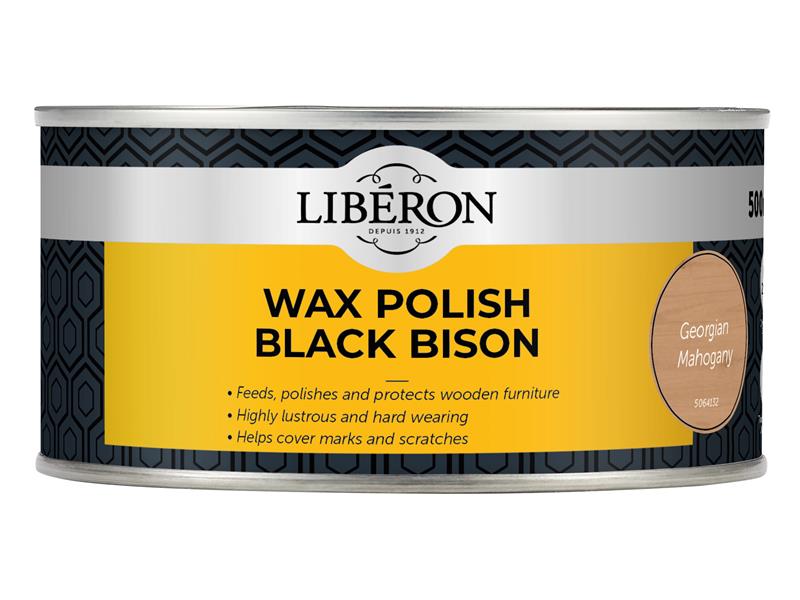 LIBBPWGM500N - Black Bison Wax Paste Georgian Mahogany 500ml