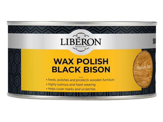 LIBBPWMO500N - Bison Paste Wax Medium Oak 500ml