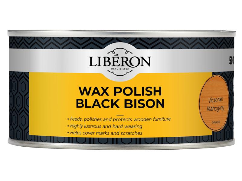 LIBBPWVM500N - Black Bison Wax Paste Victorian Mahogany 500ml