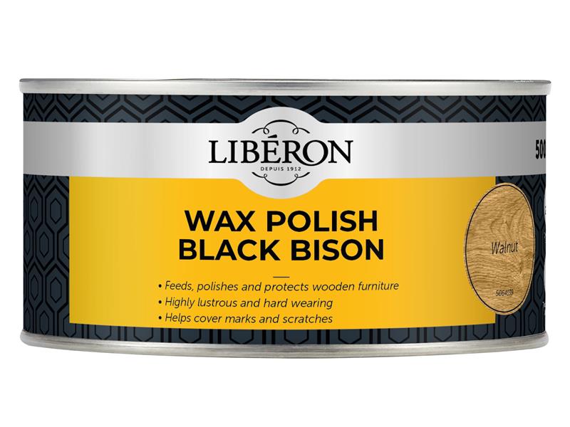 LIBBPWW500N - Black Bison Wax Paste Walnut 500ml