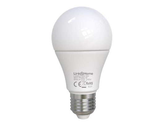 LTHE279W - Wi-Fi LED ES (E27) Opal GLS Dimmable Bulb, White + RGB 800 lm 9W