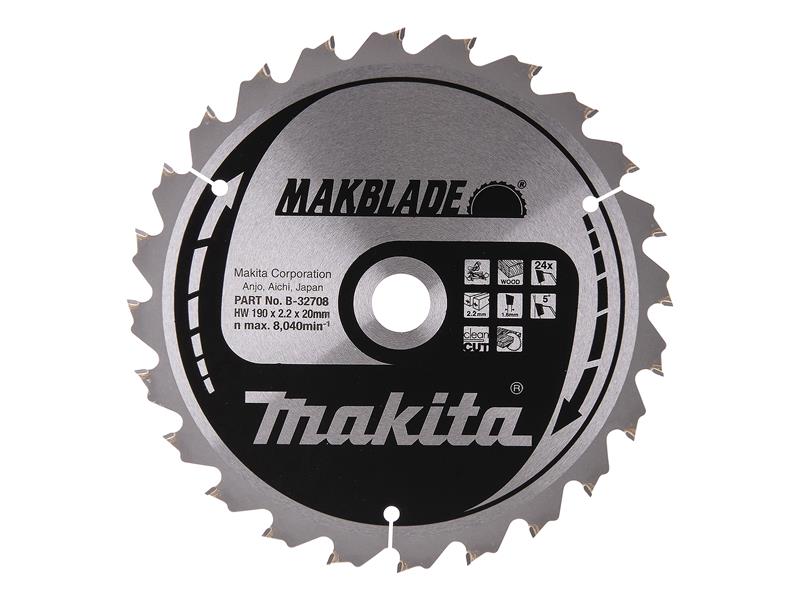 MAKB32708 - B-32708 MAKBLADE Mitre Saw Blade 190 x 20mm x 24T