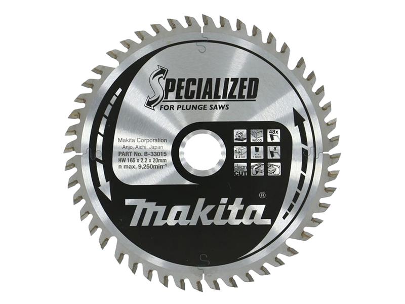 MAKB33015 - B-33015 Specialized for Plunge Saws Blade 165 x 20mm x 48T