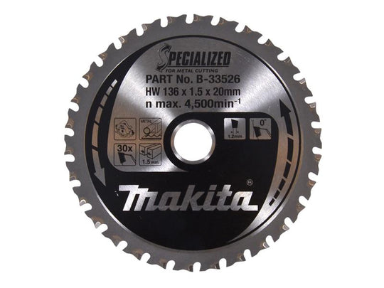 MAKB33526 - B-33526 Specialized for Metal Cutting Saw Blade 136 x 20mm x 30T