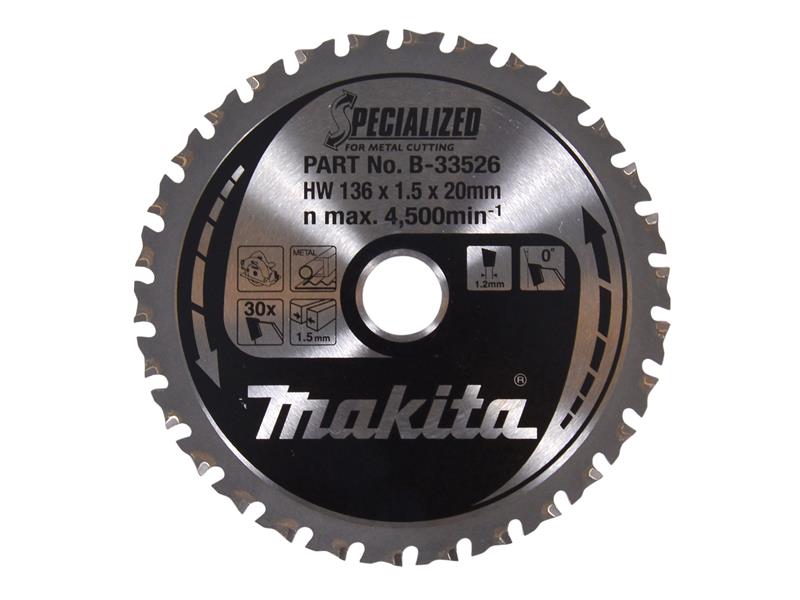 MAKB33526 - B-33526 Specialized for Metal Cutting Saw Blade 136 x 20mm x 30T