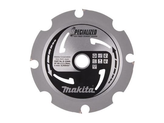 MAKB33685 - B-33685 Specialized Blade for Fibre Cement Board 165 x 20mm x 4T