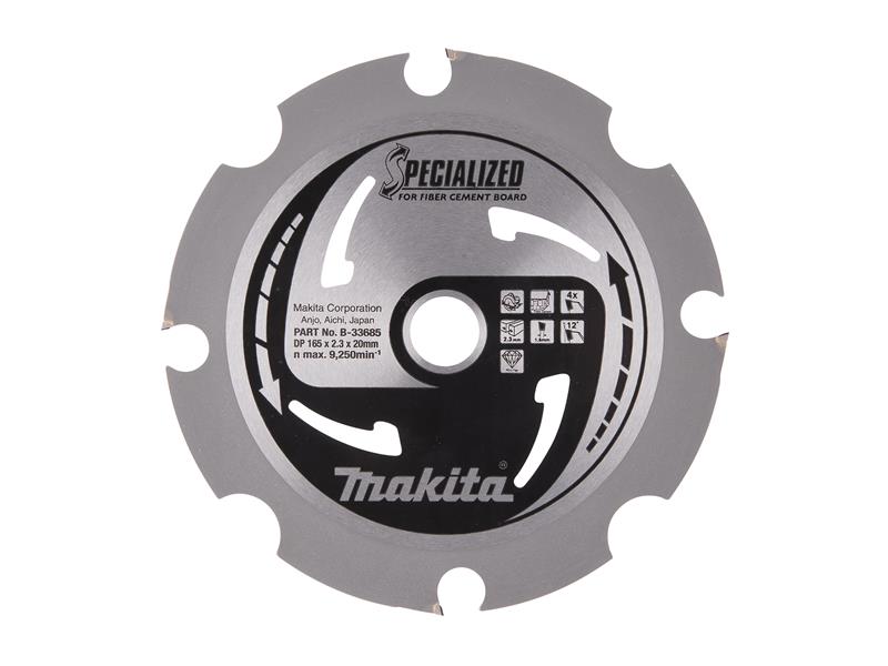 MAKB33685 - B-33685 Specialized Blade for Fibre Cement Board 165 x 20mm x 4T