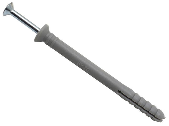 MAMHF670 - Nylon Hammer-In Fixing 6 x 70mm (100)