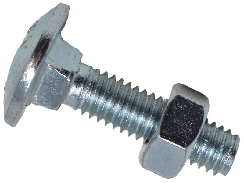 MEMCSX0625 - Cup Square Hex Bolt & Nut ZP M6 x 25mm Box 50