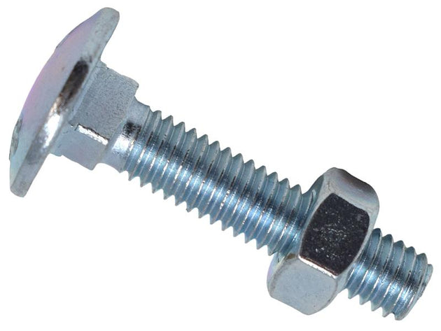 MEMCSX0630 - Cup Square Hex Bolt & Nut ZP M6 x 30mm Box 50