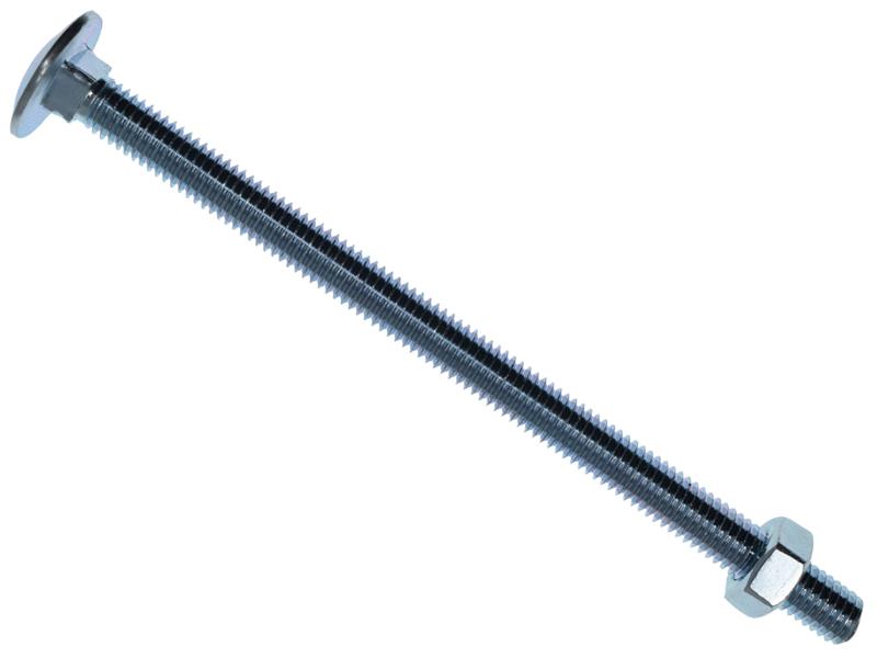 MEMCSX08130 - Cup Square Hex Bolt & Nut ZP M8 x 130mm Box 10