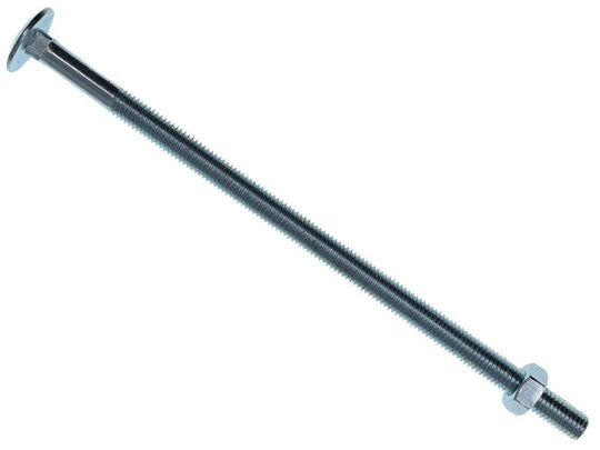 MEMCSX08180 - Cup Square Hex Bolt & Nut ZP M8 x 180mm Box 10