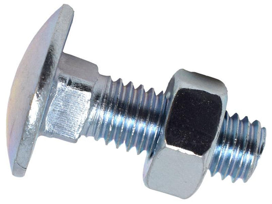MEMCSX0825 - Cup Square Hex Bolt & Nut ZP M8 x 25mm Box 50