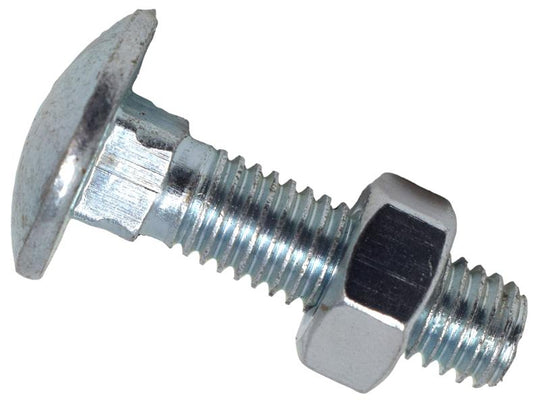 MEMCSX0830 - Cup Square Hex Bolt & Nut ZP M8 x 30mm Box 50