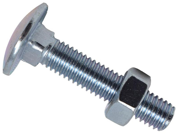 MEMCSX0840 - Cup Square Hex Bolt & Nut ZP M8 x 40mm Box 50