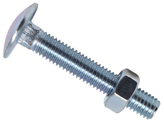 MEMCSX0850 - Cup Square Hex Bolt & Nut ZP M8 x 50mm Box 25