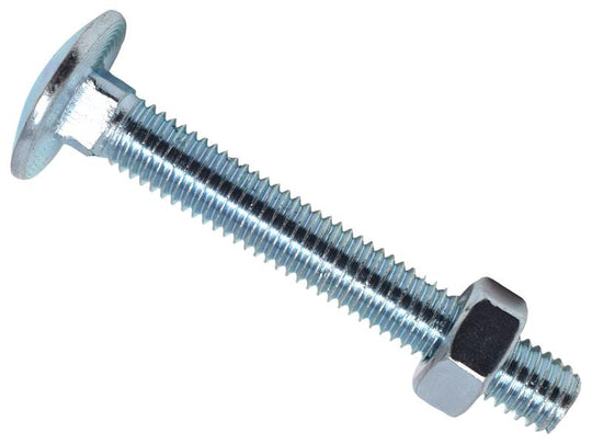 MEMCSX0860 - Cup Square Hex Bolt & Nut ZP M8 x 60mm Box 25
