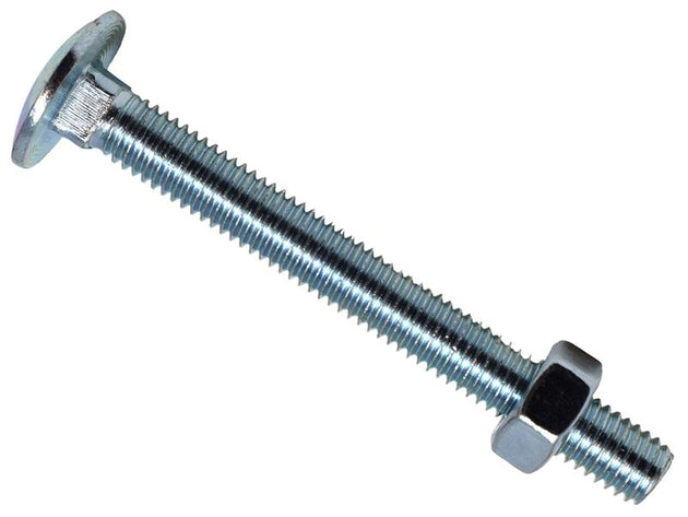 MEMCSX0875 - Cup Square Hex Bolt & Nut ZP M8 x 75mm Box 25