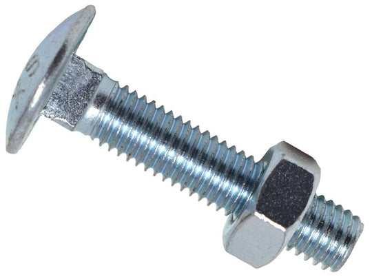 MEMCSX1050 - Cup Square Hex Bolt & Nut ZP M10 x 50mm Box 25